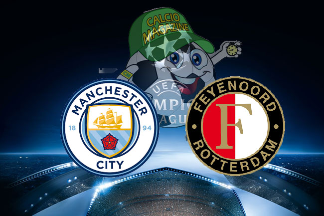 Manchester City Feyenoord cronaca diretta live risultato tempo reale