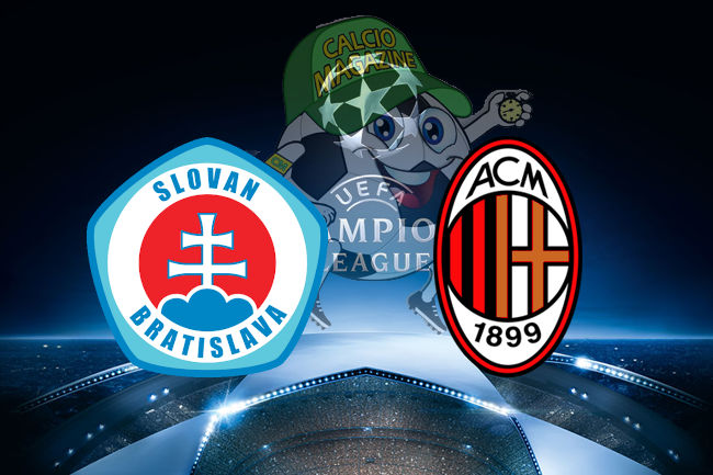 Slovan Bratislava Milan cronaca diretta live risultato in tempo reale