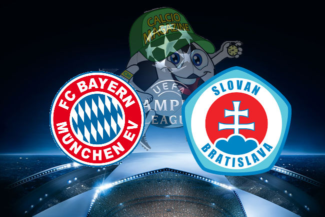 Bayern Monaco Slovan Bratislava cronaca diretta live risultato in tempo reale