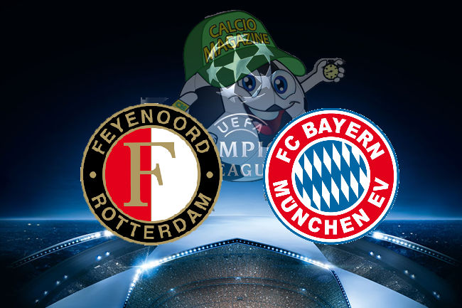 Feyenoord Bayern Monaco cronaca diretta live risultato in tempo reale