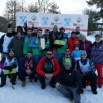 podio maschile 1° tappa snow volley