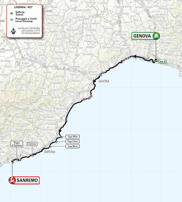 percorso sanremo women 2025